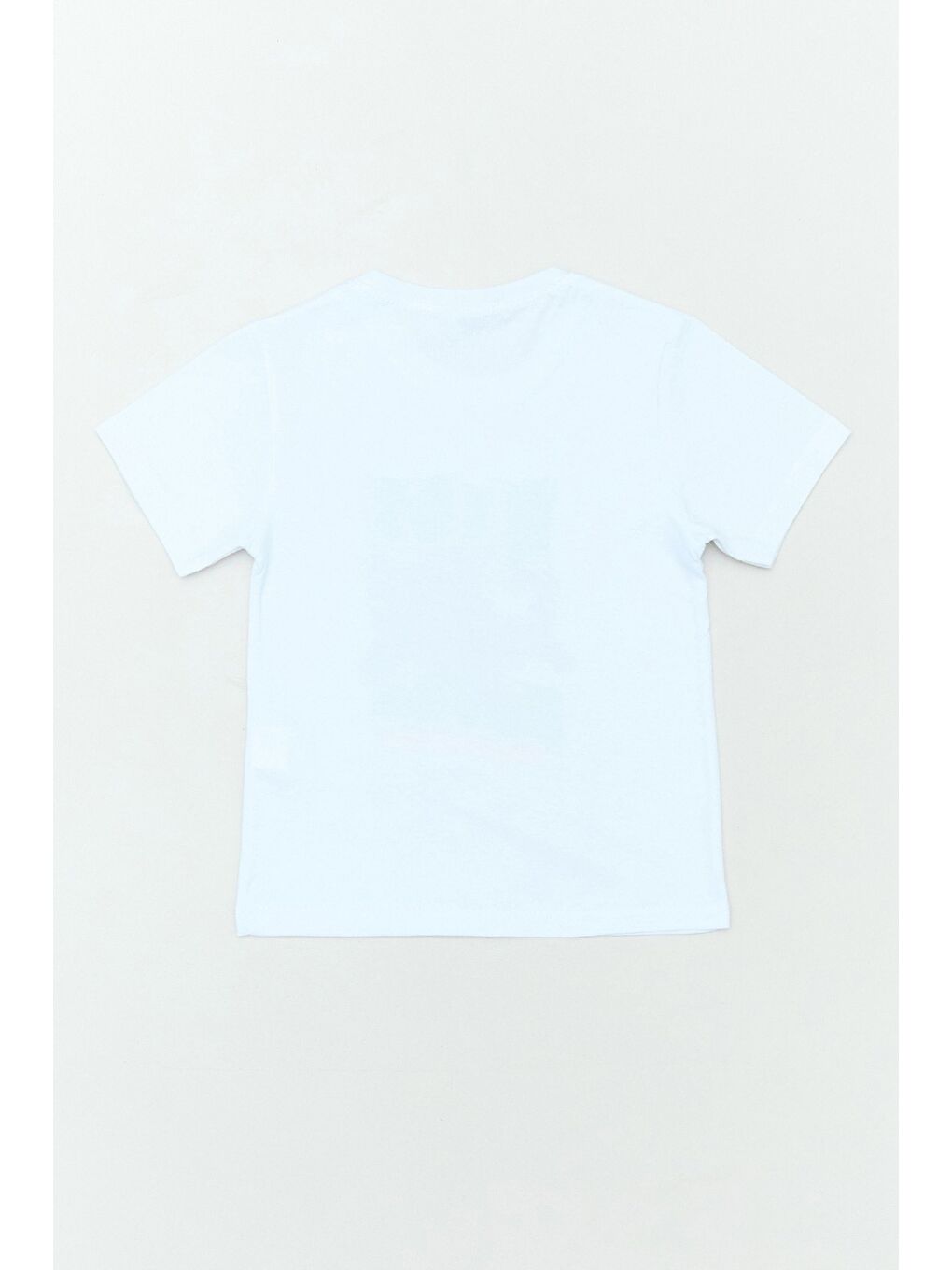 Beyaz %100 Pamuk Köpek Balığı Baskılı Erkek Çocuk Tişört-1