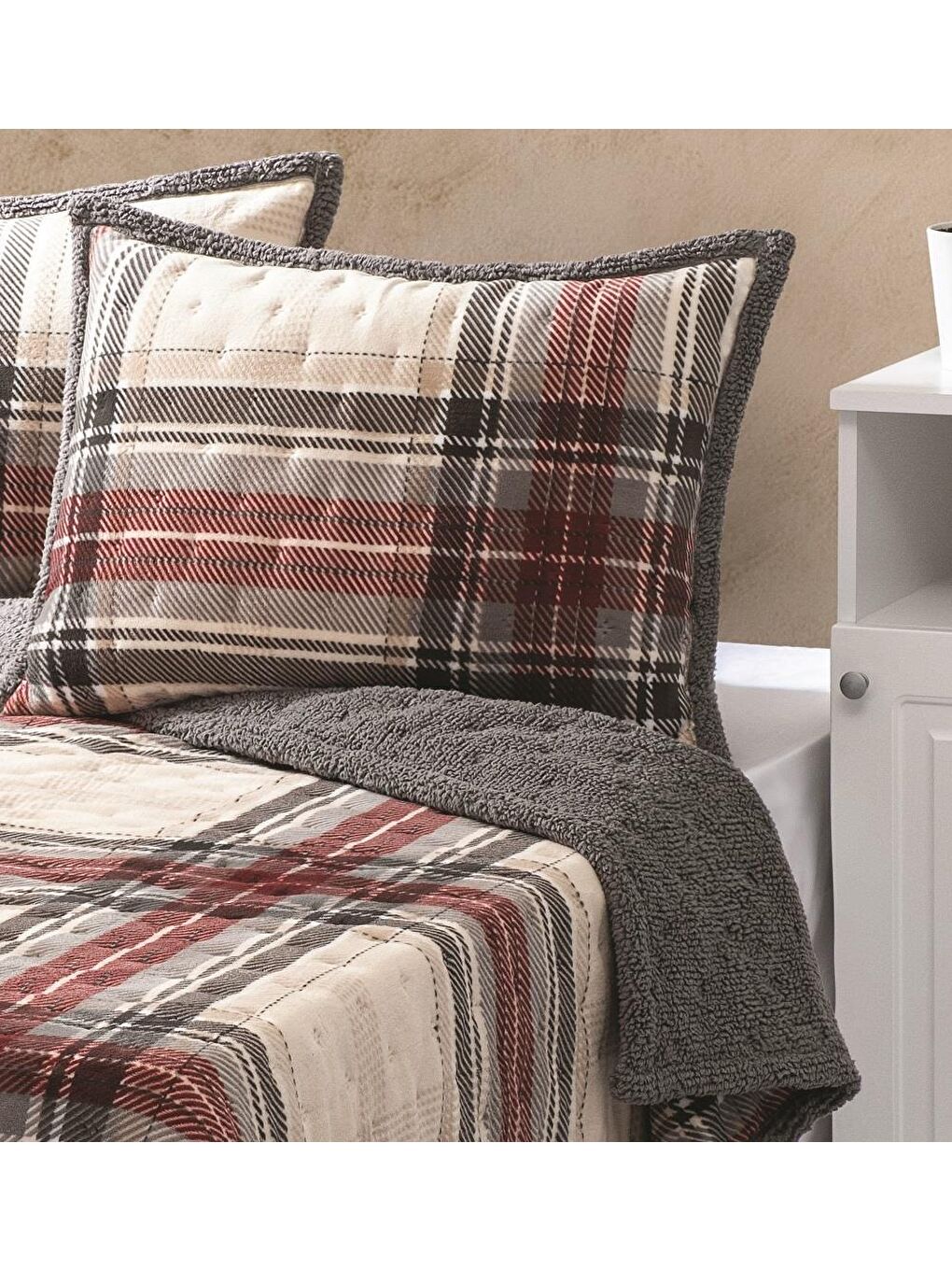 Allday Çift Kişilik Yatak Örtüsü Seti Dureau Gri