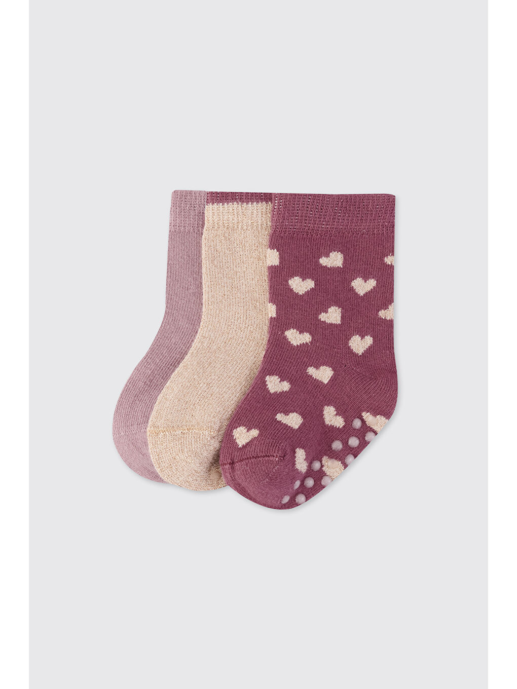 Karışık Kız Bebek 3'lü Soket Çorap-1