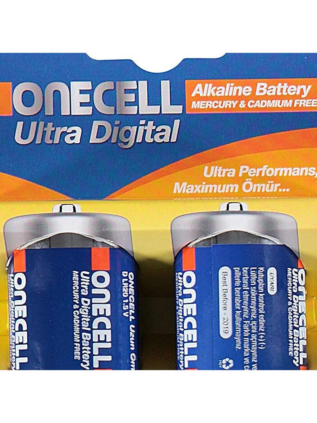 Onecell Karışık Ultra Dijital Alkalin D Boy Pil 2li - 2