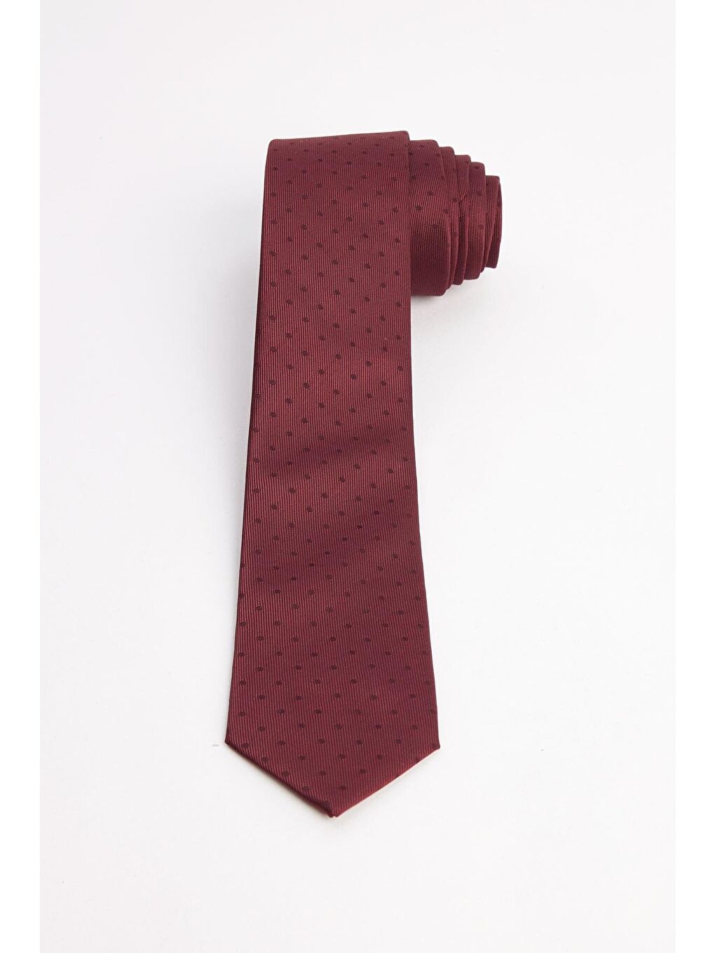 Bordo Klasik Cep Mendilli Desenli Kravat-2