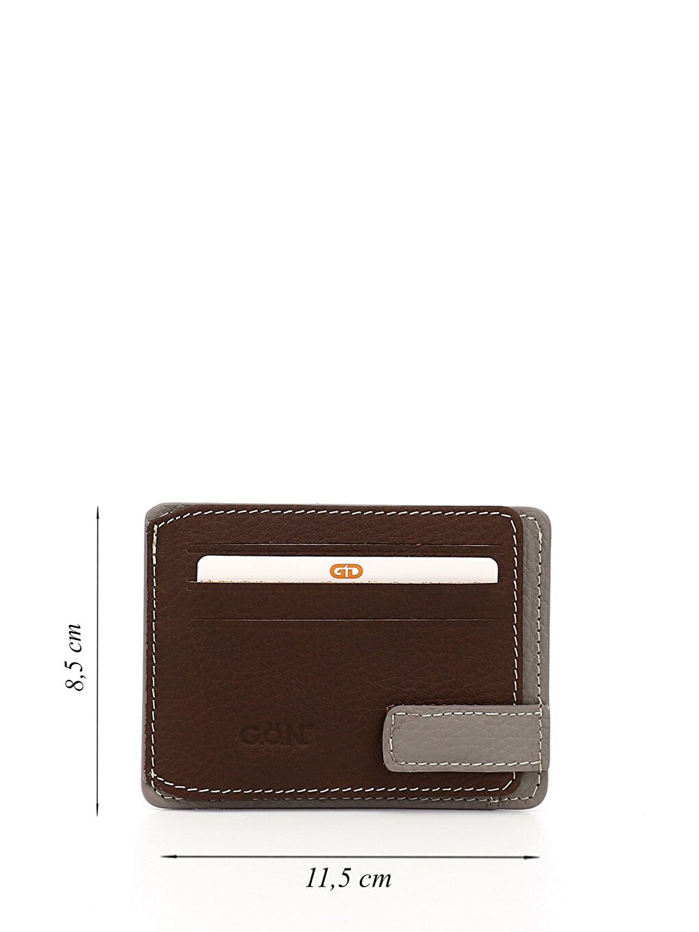 Kahverengi TABA Hakiki Deri Unisex Kartlık 06521-1