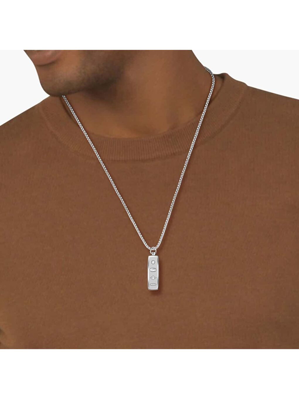 Gri LACJ2040536 Erkek Kolye-3