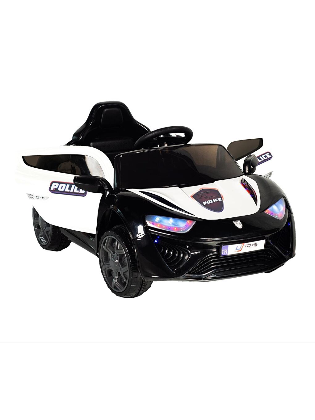 UJ Toys Mavi-Beyaz Jagor Akülü Araba 12V Polis