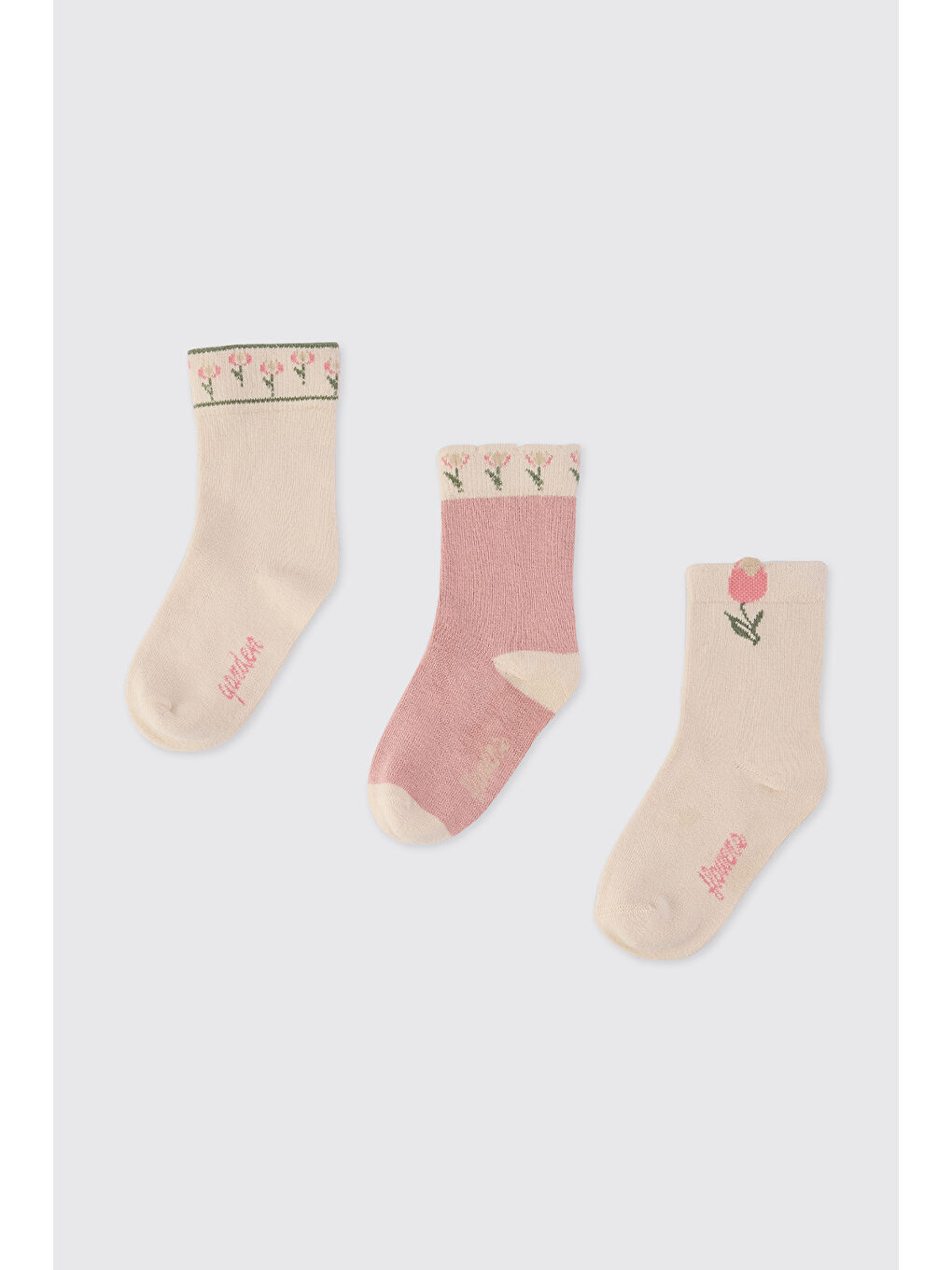 Karışık Kız Bebek 3'lü Soket Çorap