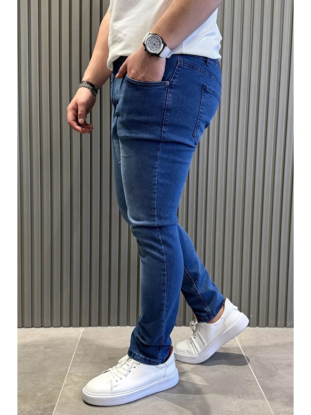 Mavi Erkek Elastanlı Jean Pantolon-1