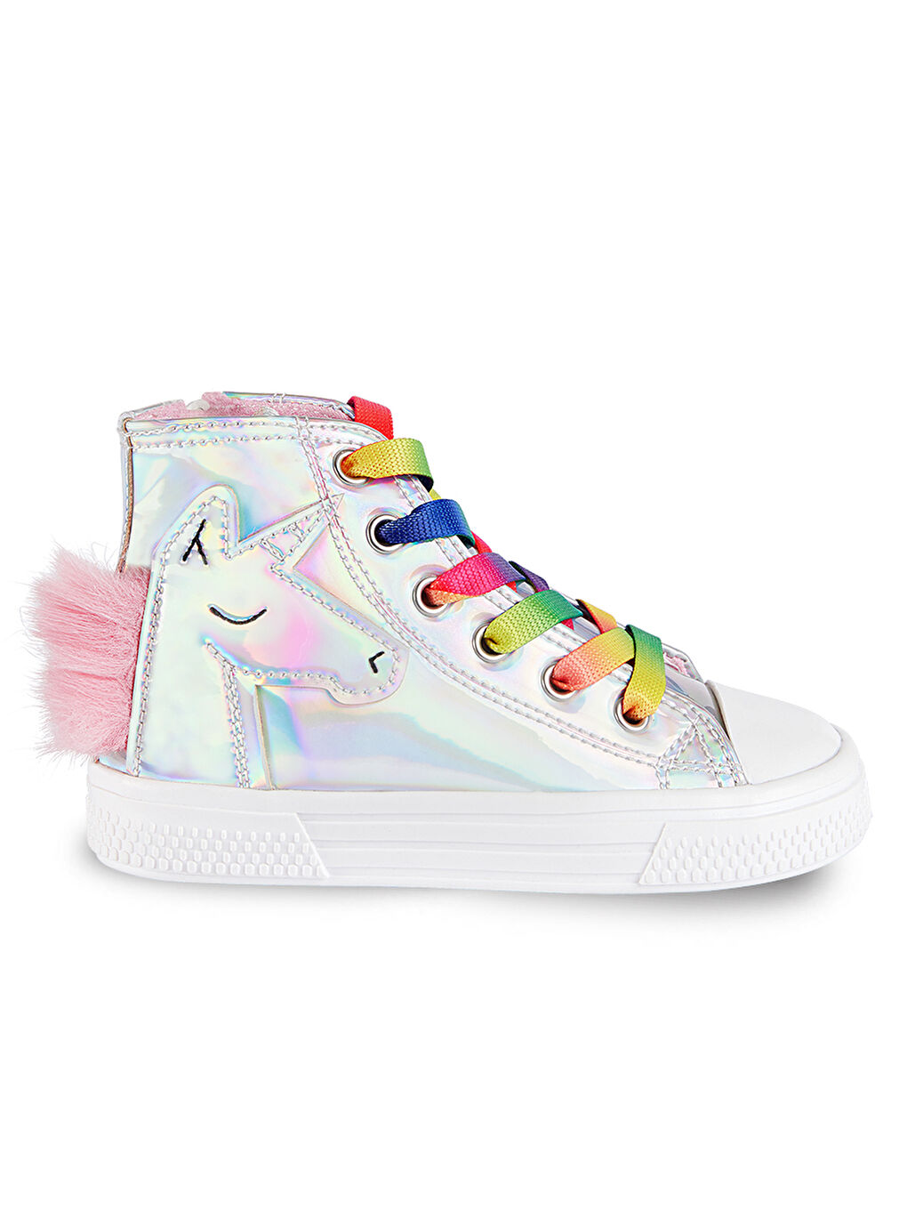 Denokids Metalik Unicorn Hologramlı Kız Sneakers - 3