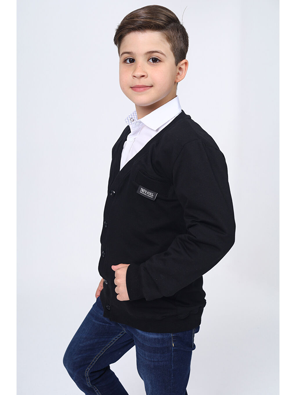 Siyah Erkek Çocuk Okul Hırka-2
