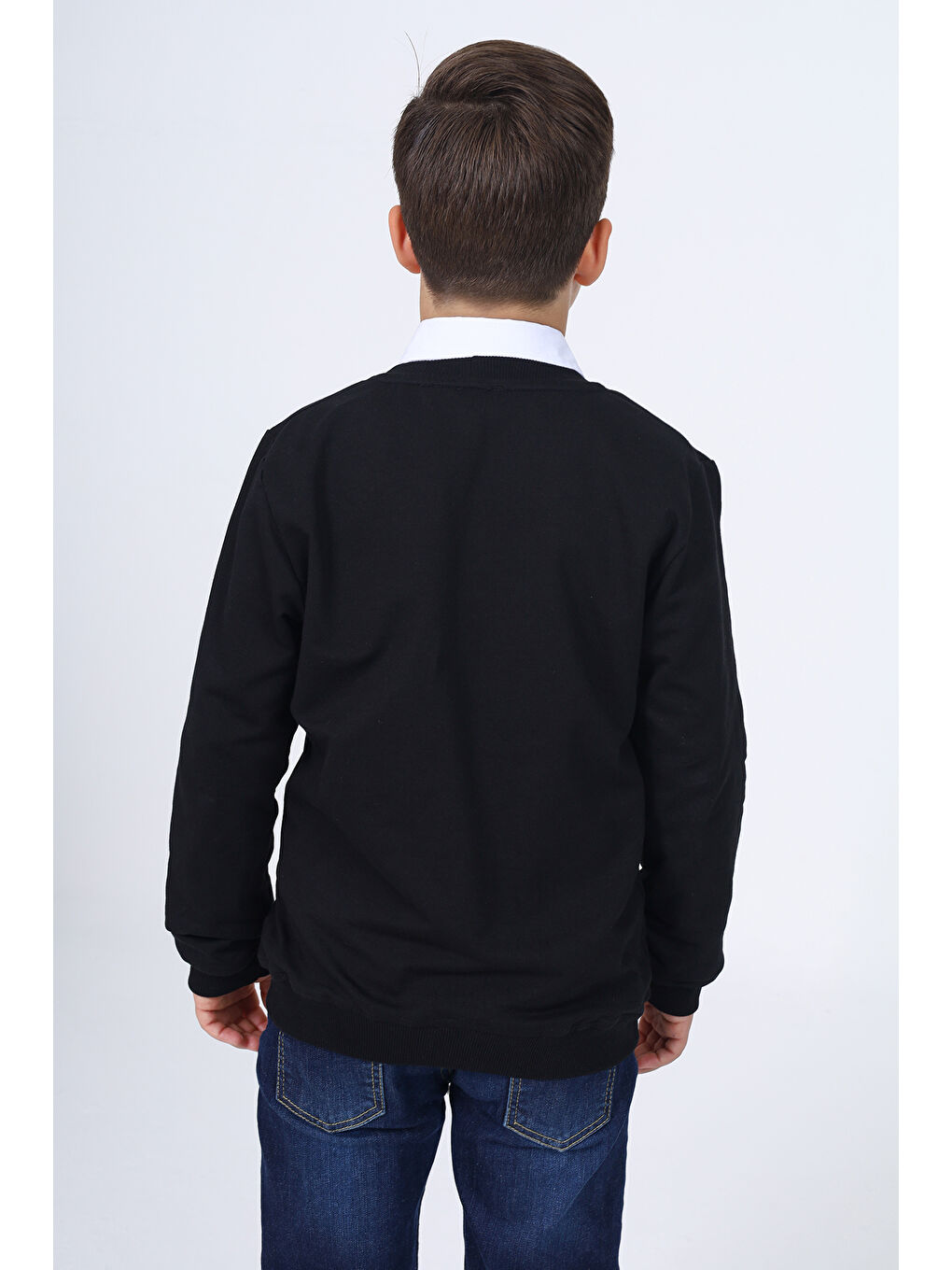 Siyah Erkek Çocuk Okul Hırka-4