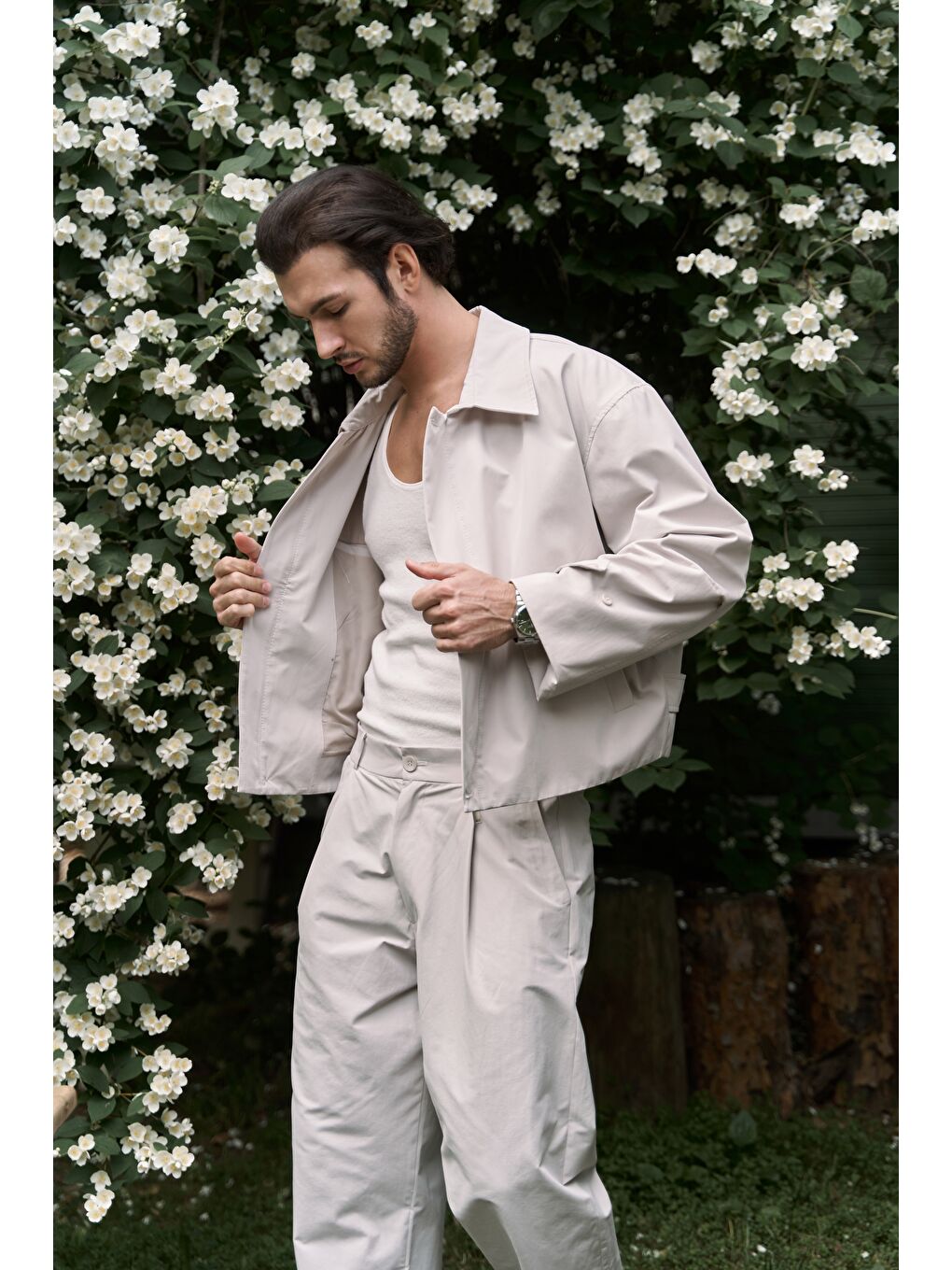 Sergio Kemer Detay Gri Erkek Ceket-3