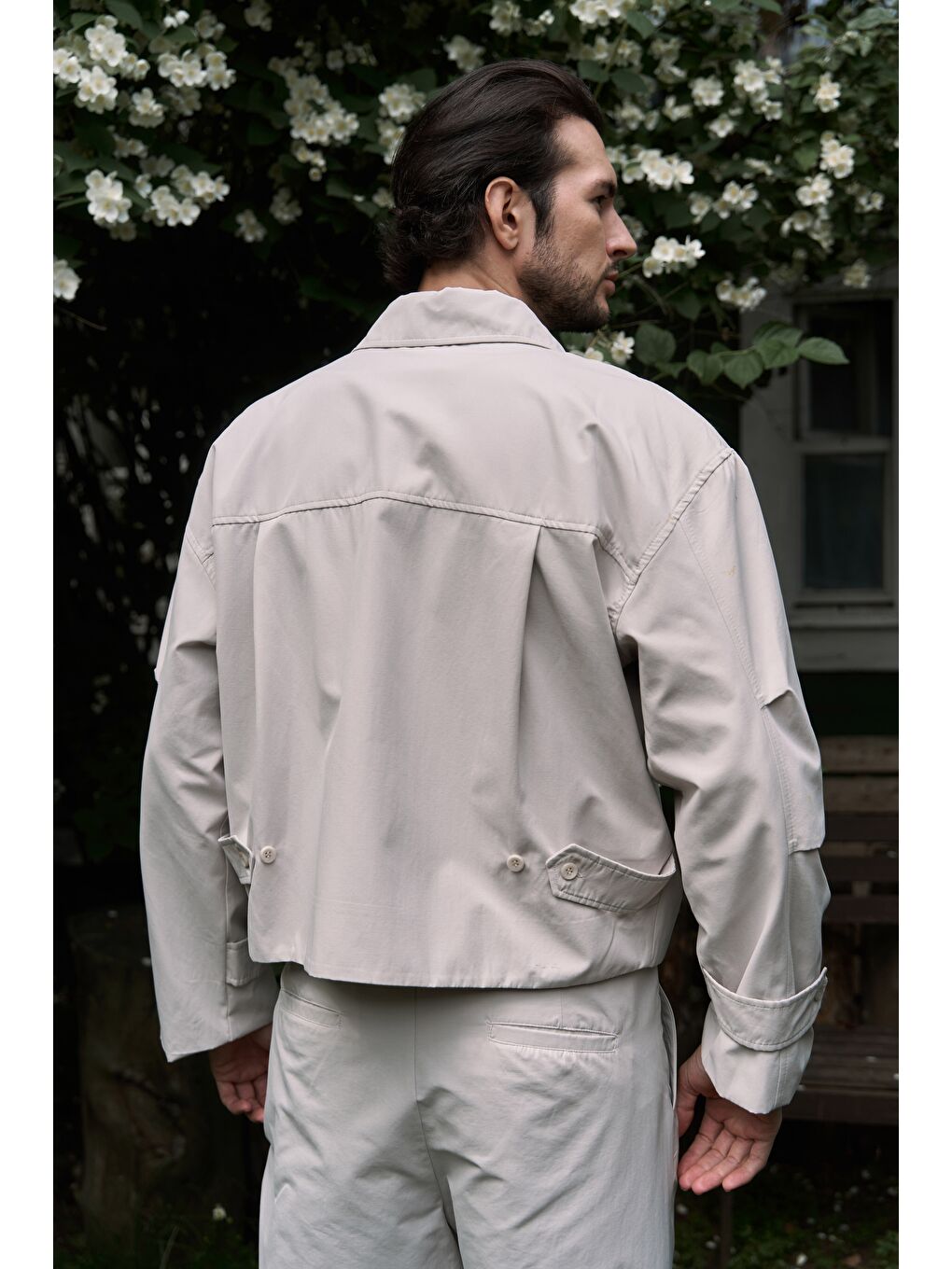 Sergio Kemer Detay Gri Erkek Ceket-4