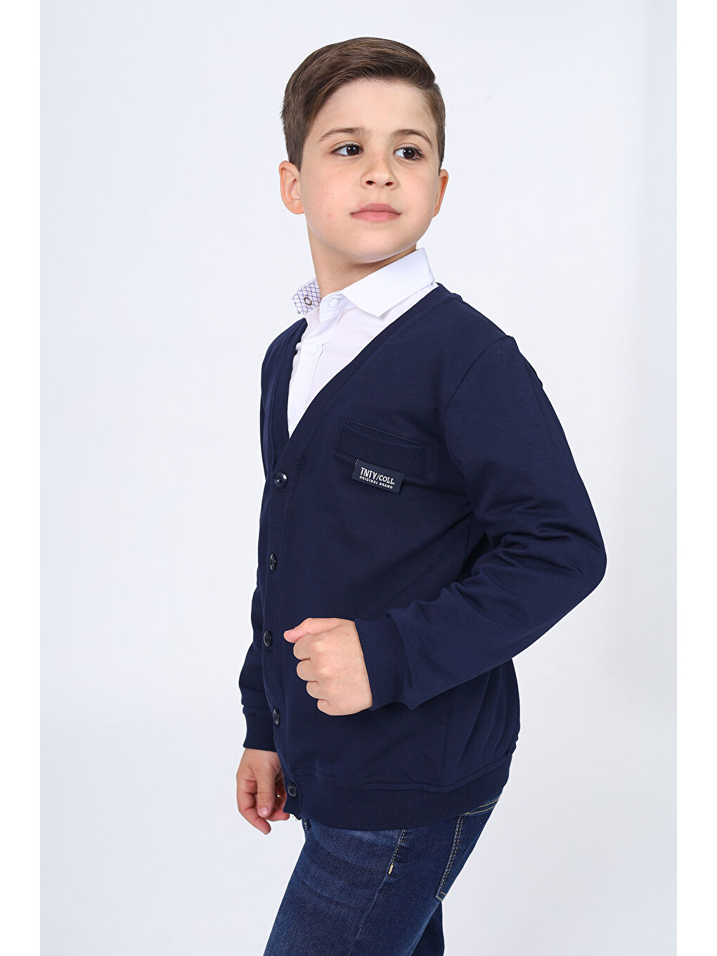 Lacivert Erkek Çocuk Okul Hırka-1