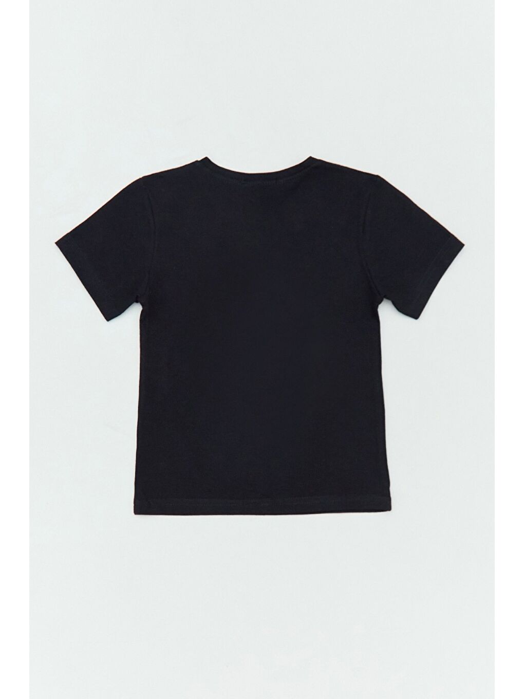 Siyah %100 Pamuk Futbol Topu Baskılı Erkek Çocuk Tişört-1