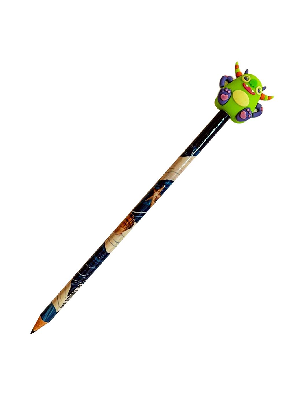 Figürlü Kalem Başlığı Renkli (P-3516) 10 Adet-1