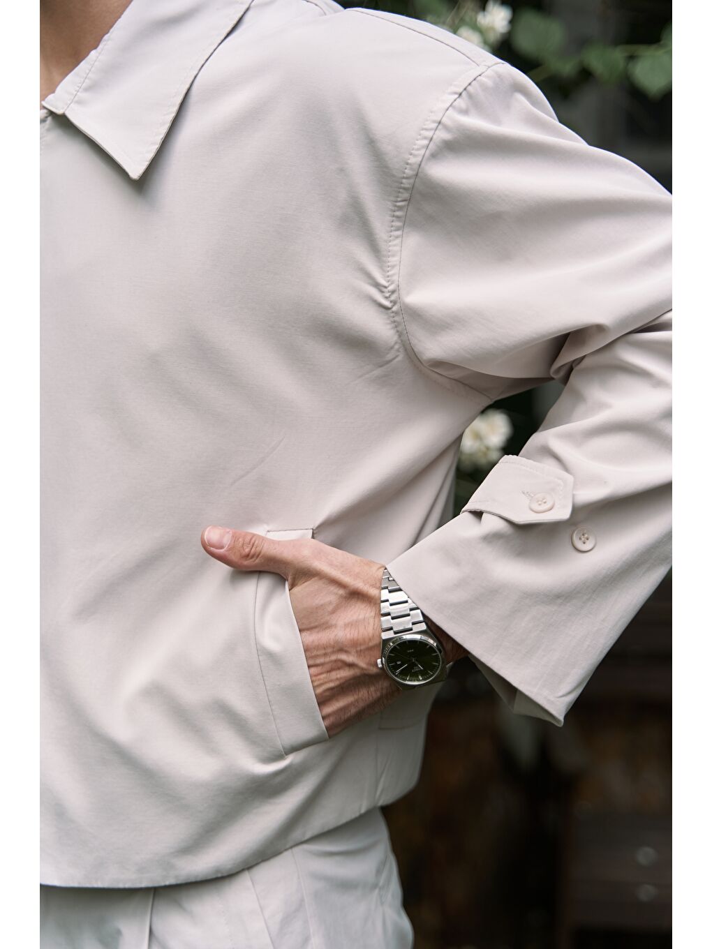 Sergio Kemer Detay Gri Erkek Ceket-6