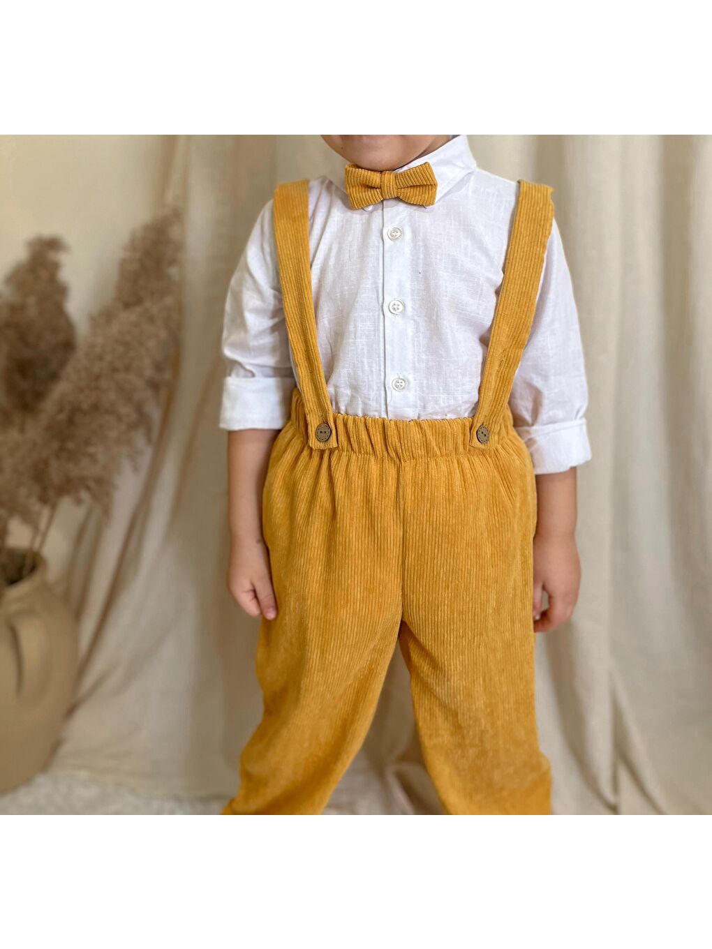 Sarı Papyonlu Fitilli Üçlü Takım-1