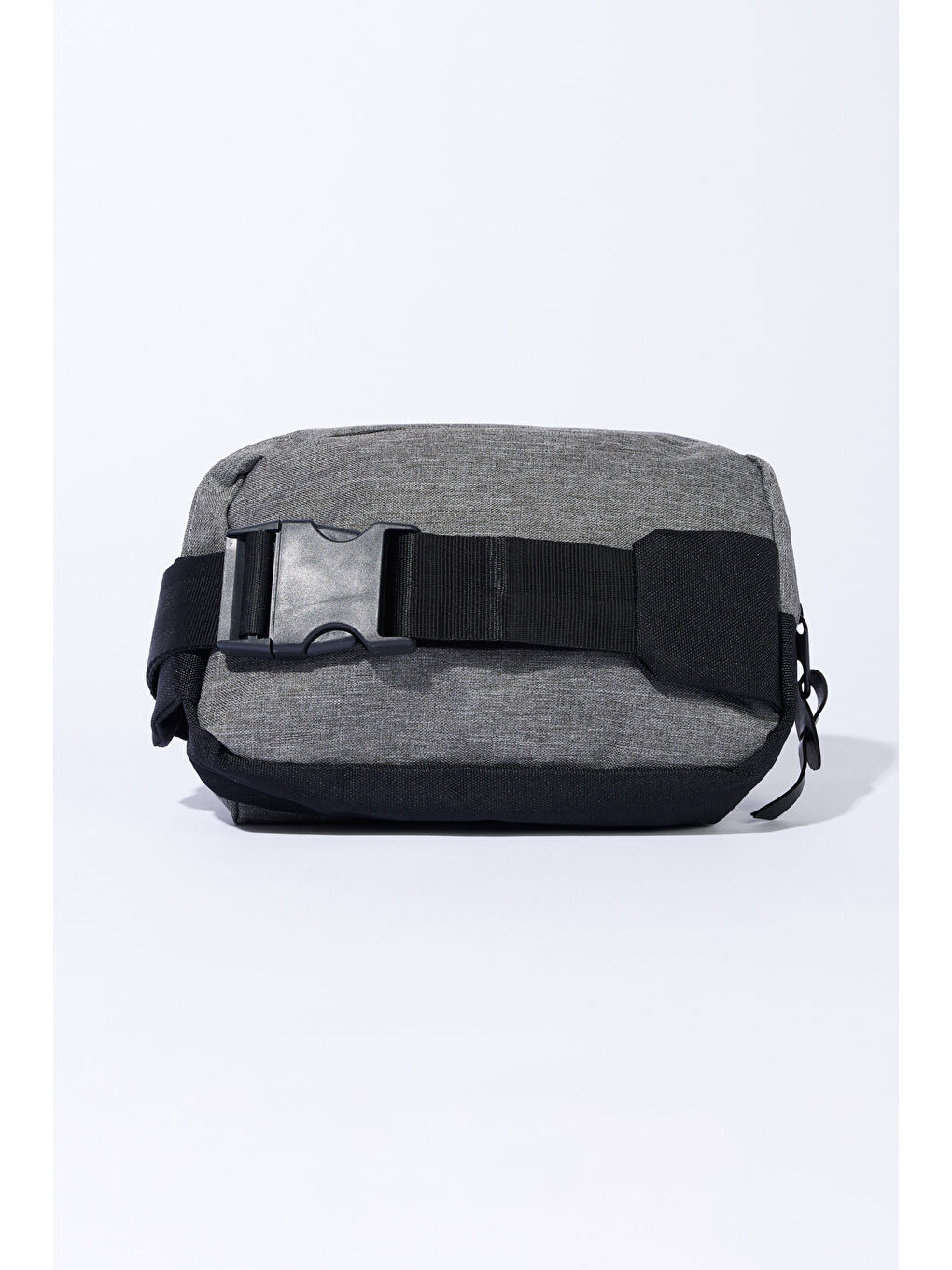 Erkek Gri-Siyah Fermuarlı Bel Çantası-7