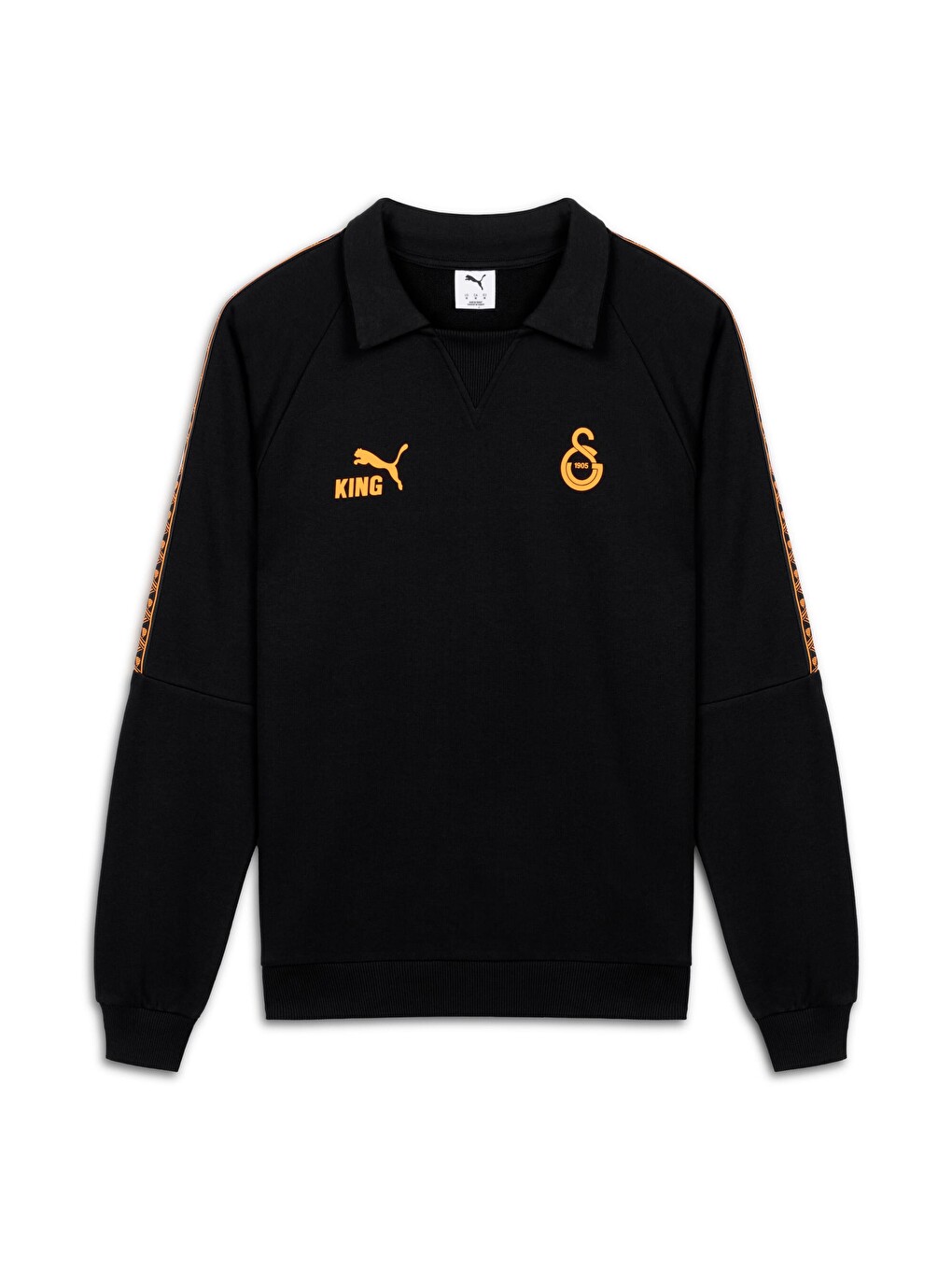 Siyah GALATASARAY KING Erkek Polo Yaka SWEATSHIRT