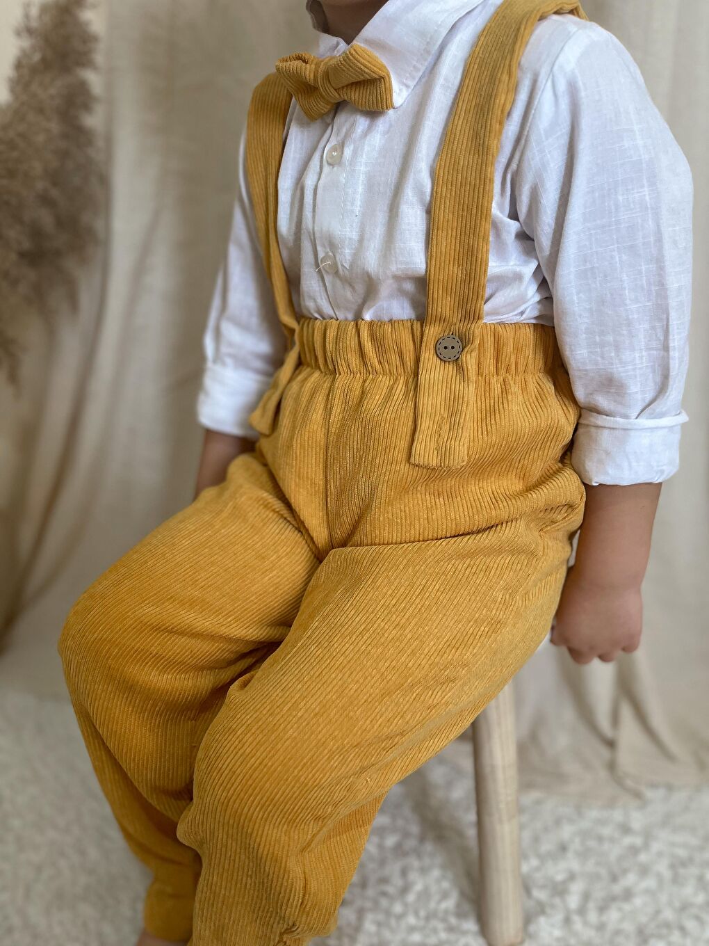 Sarı Papyonlu Fitilli Üçlü Takım-2