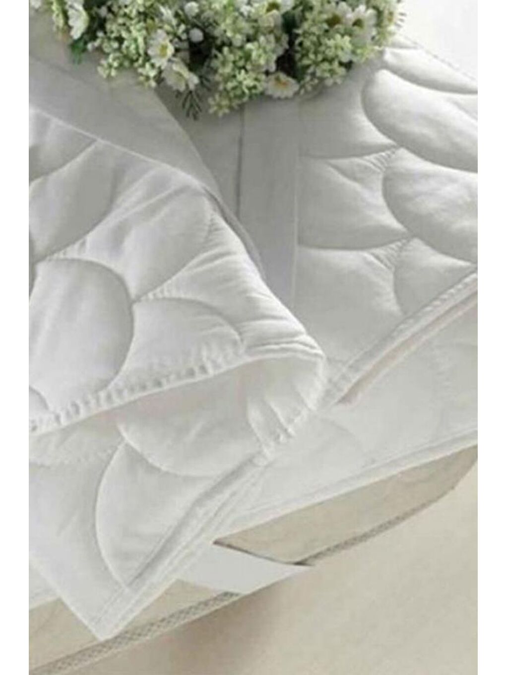 Beyaz Kapitone Telalı Ped 100x200 Cm Tek Kişilik Alez-2