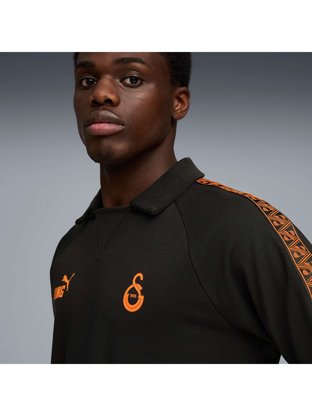 Siyah GALATASARAY KING Erkek Polo Yaka SWEATSHIRT-4