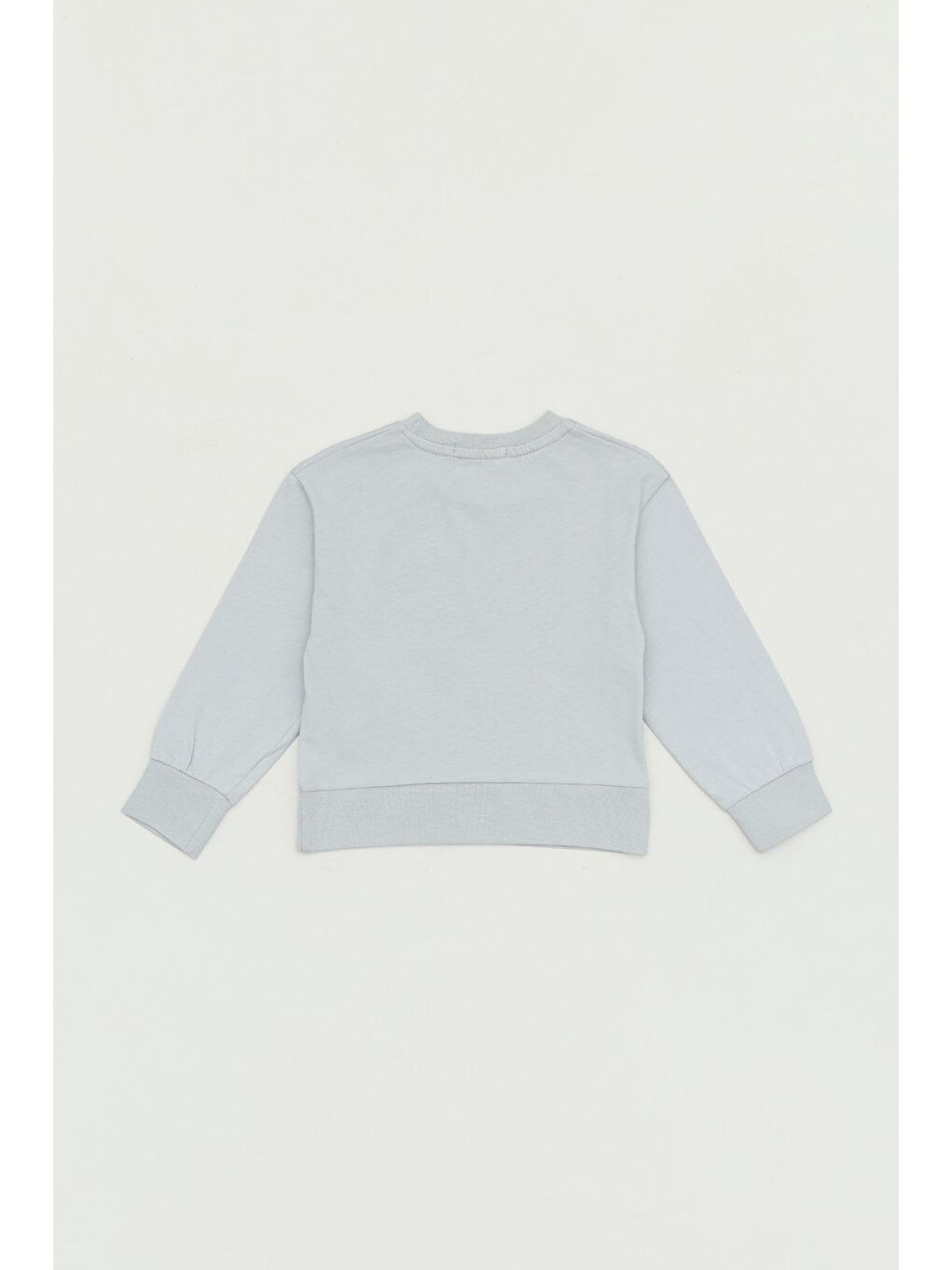 Gri Baskılı Bisiklet Yaka Erkek Çocuk Sweatshirt-1