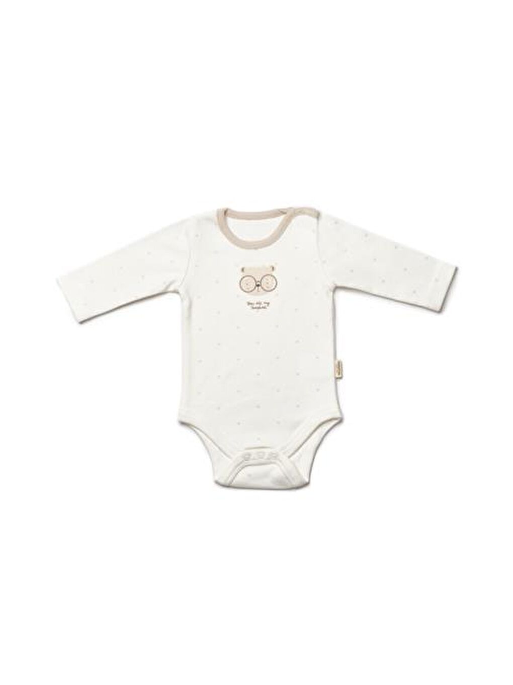 Ekru Bebek Keseli 4'lü Takım Set %100 Organik Pamuk - Yenidoğan Serisi - CSY8134-1