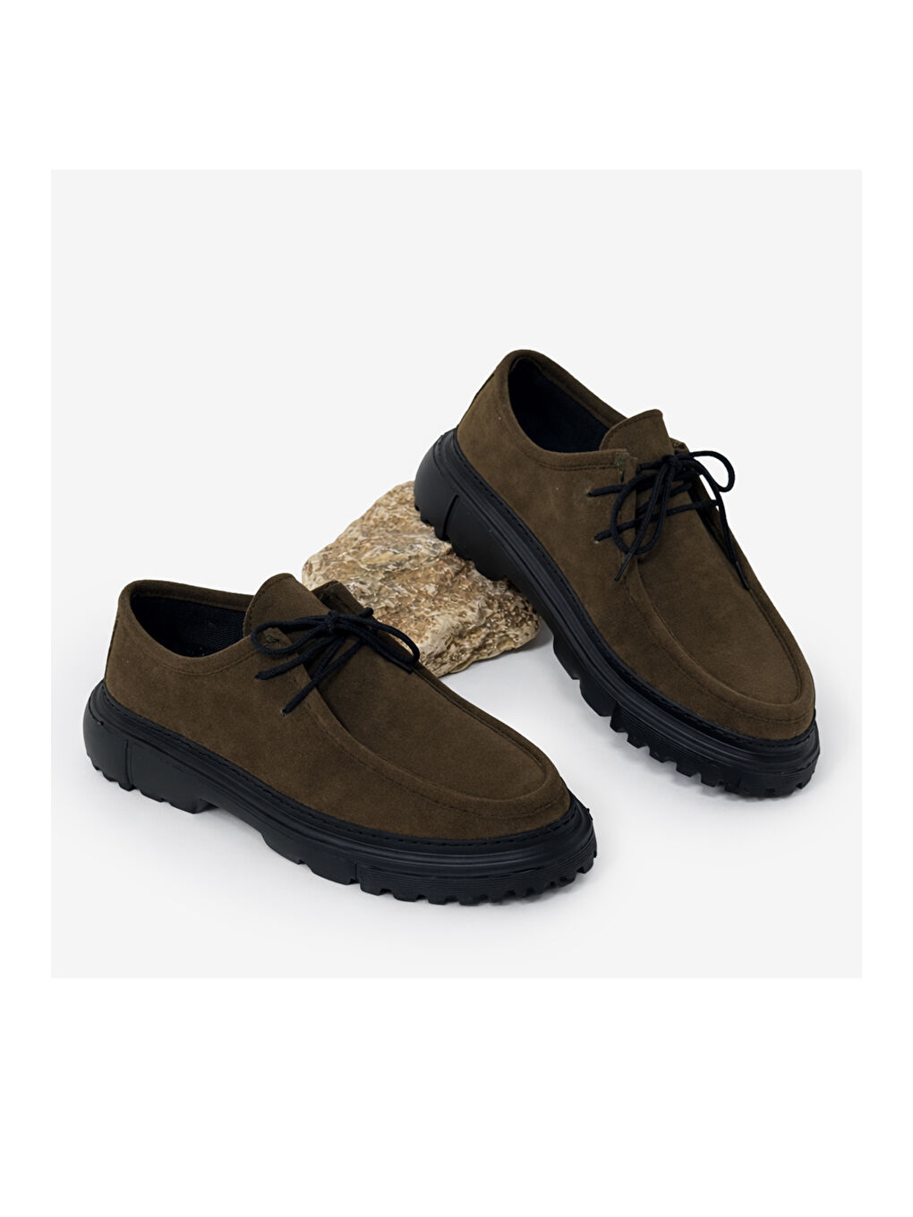 Erkek Haki Rahat Kalıp Erkek Klasik Ayakkabı