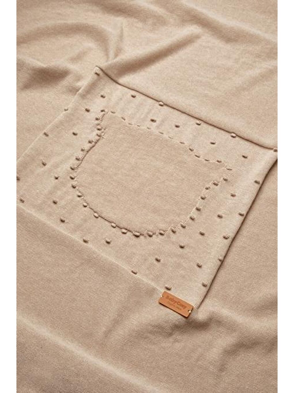 BabyCosy Organic  Bej Bebek Triko Battaniye 85 x 85 cm %100 Organik Pamuk - Yenidoğan Serisi - CSY8132 - 3