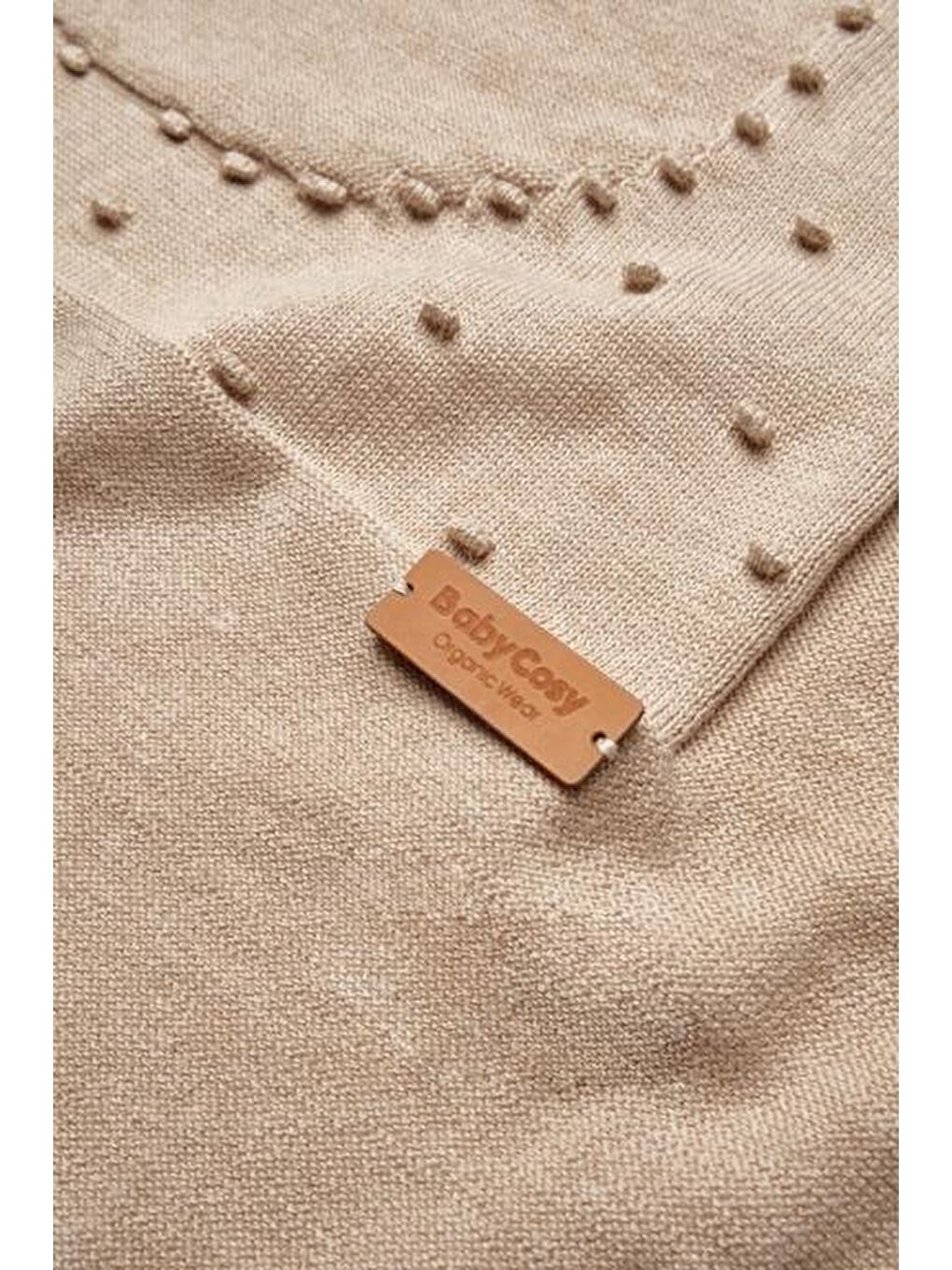BabyCosy Organic  Bej Bebek Triko Battaniye 85 x 85 cm %100 Organik Pamuk - Yenidoğan Serisi - CSY8132 - 4