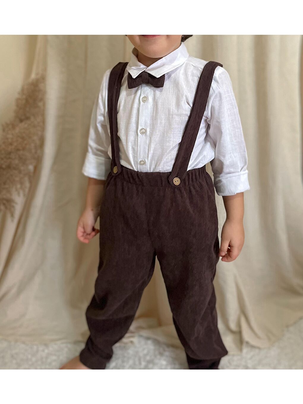 Kahverengi Papyonlu Fitilli Üçlü Takım-2