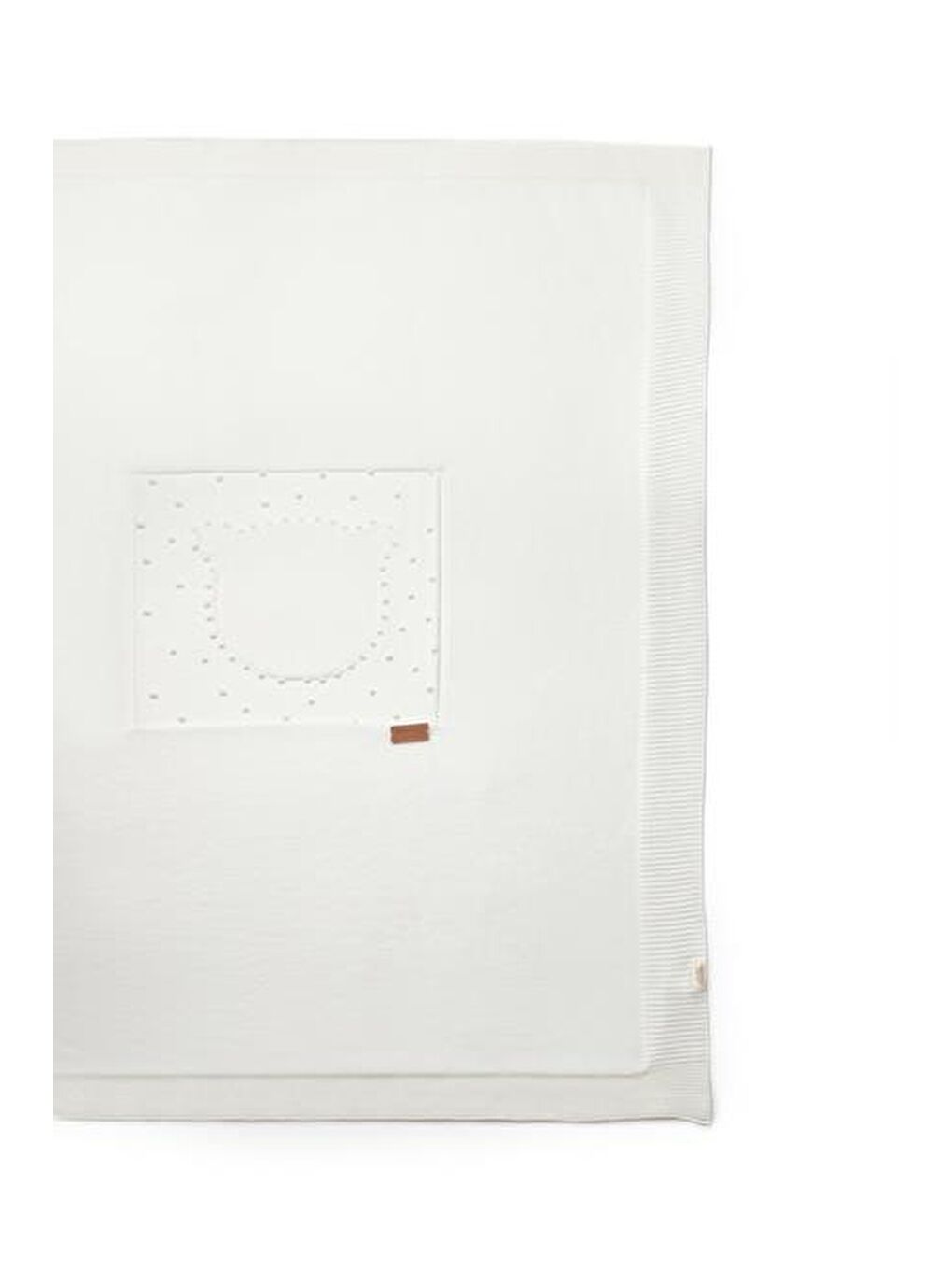 Ekru Bebek Triko Battaniye 85*85cm %100 Organik Pamuk - Yenidoğan Serisi - Csy8131-2