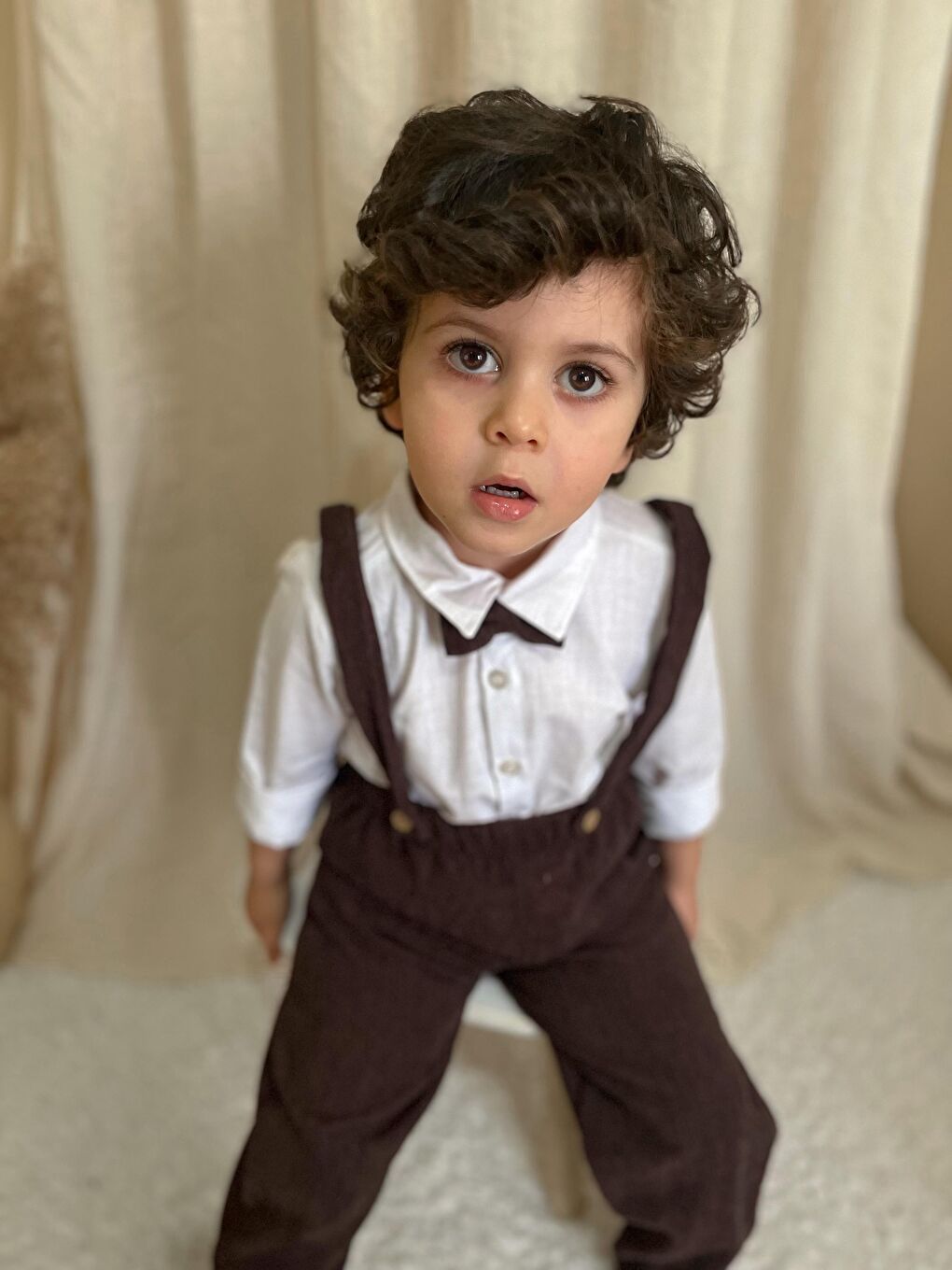 Kahverengi Papyonlu Fitilli Üçlü Takım-3