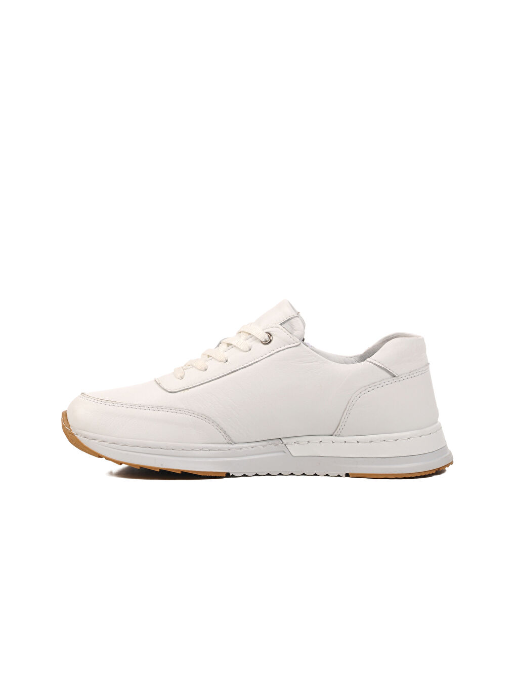 Beyaz Hakiki Deri Anatomik Kadın Casual Ayakkabı AY385 Z-1