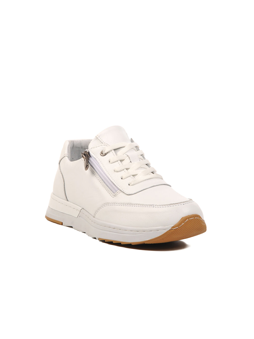 Beyaz Hakiki Deri Anatomik Kadın Casual Ayakkabı AY385 Z-2