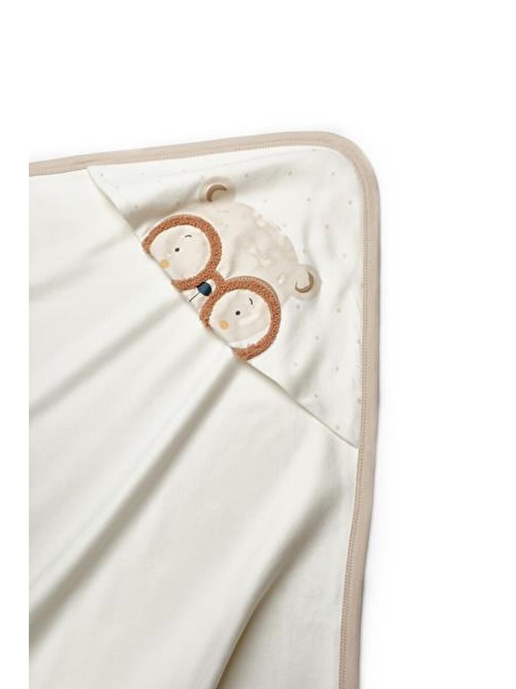 BabyCosy Organic  Ekru Bebek Şapkalı Battaniye %100 Organic Pamuk -Yenidoğan Serisi - CSY8129 - 3
