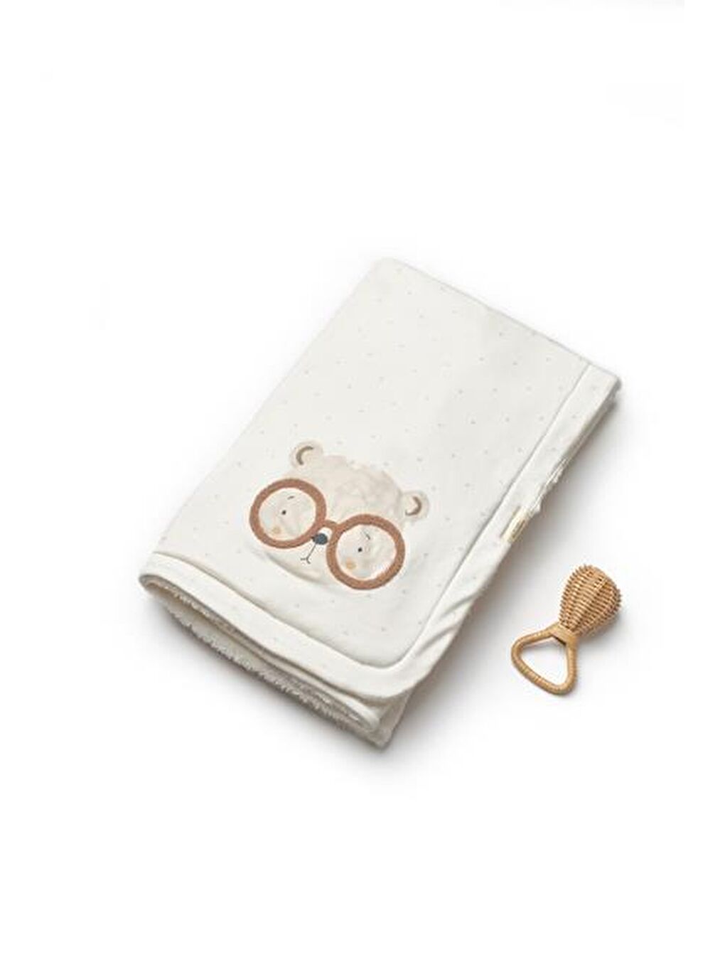 Ekru Bebek Battaniye %100 Organic Pamuk - Yenidoğan Serisi - Csy8130