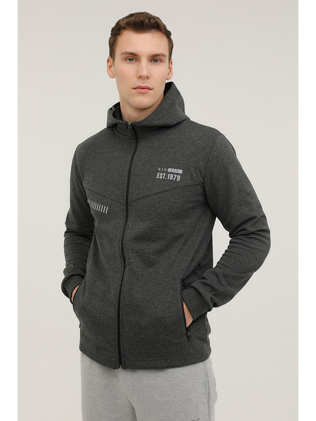 Gri Erkek Eşofman Üstü