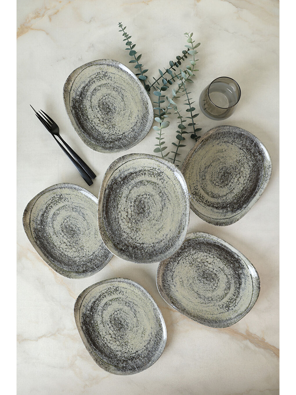 Karışık Professional Celestia İsabella Pasta Tabağı 23 Cm 6 Adet-1