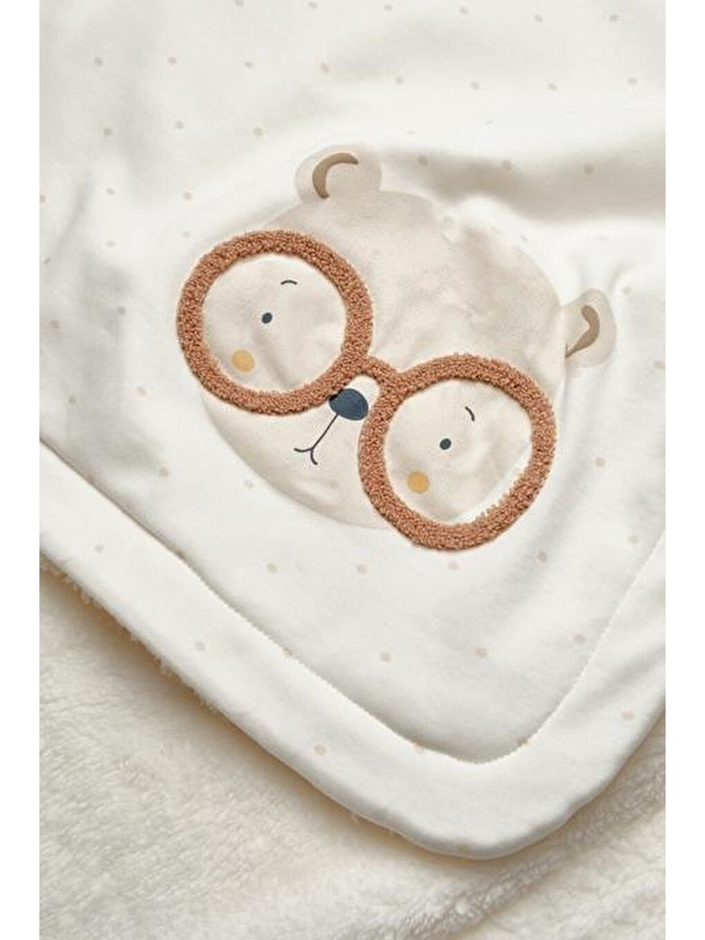 Ekru Bebek Battaniye %100 Organic Pamuk - Yenidoğan Serisi - Csy8130-3