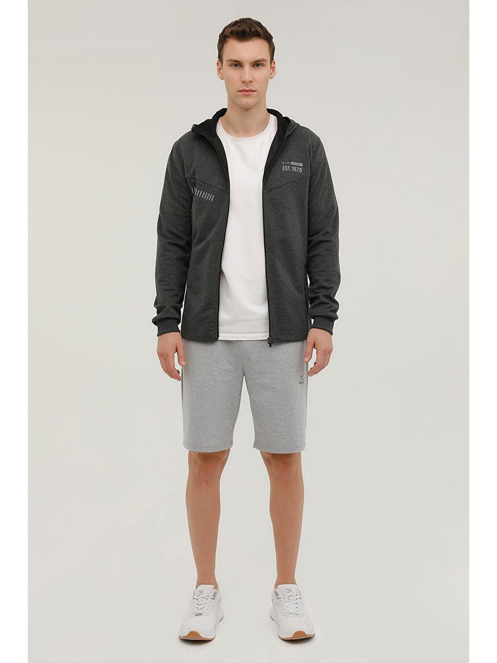 Gri Erkek Eşofman Üstü-2