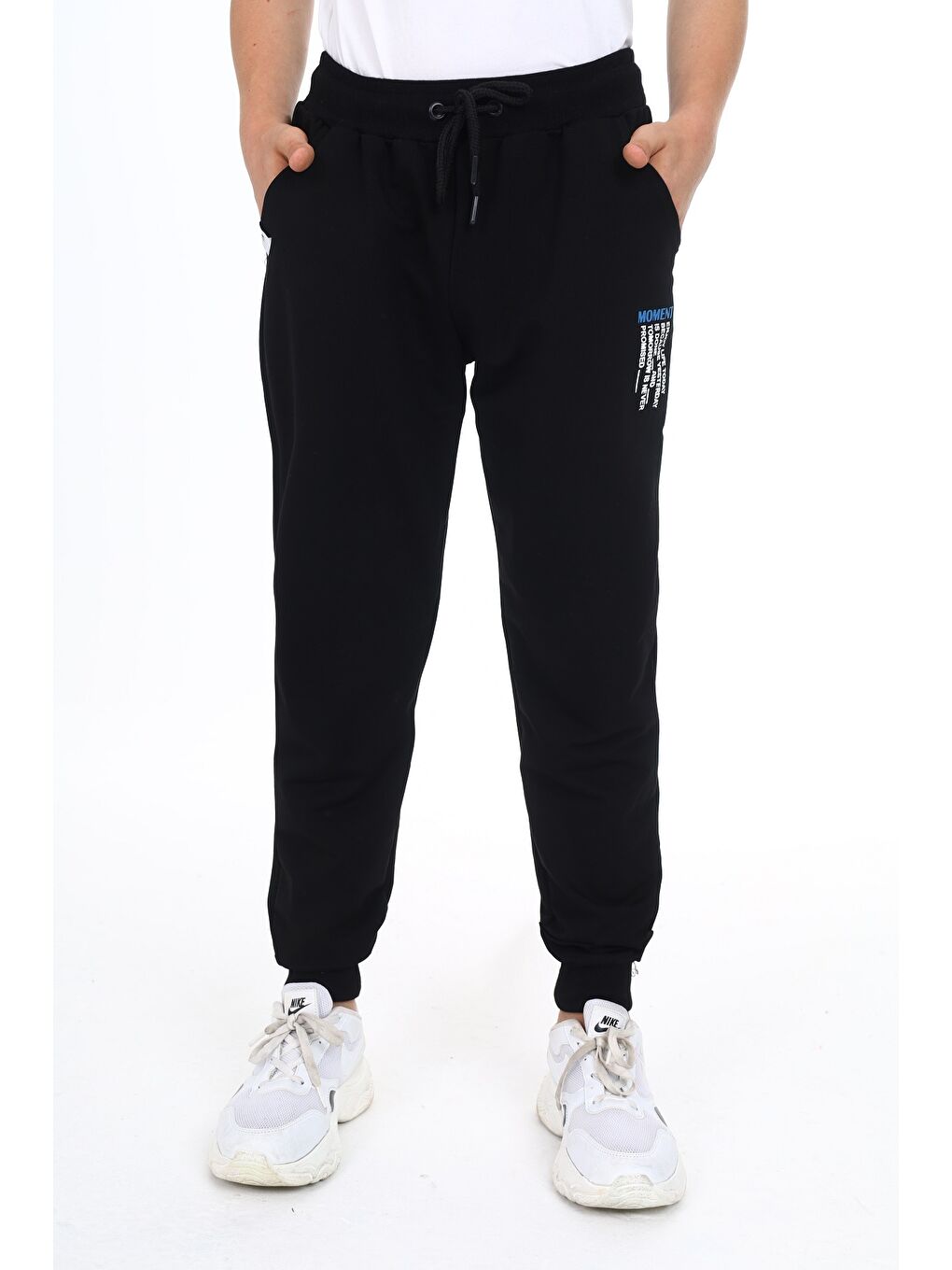 Siyah Erkek Çocuk Baskılı Eşofman Alt-1