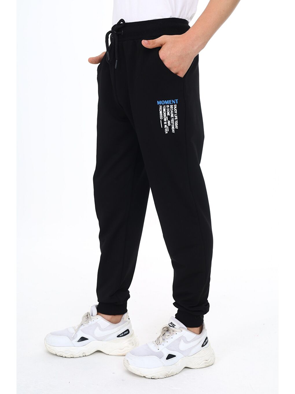 Siyah Erkek Çocuk Baskılı Eşofman Alt-2