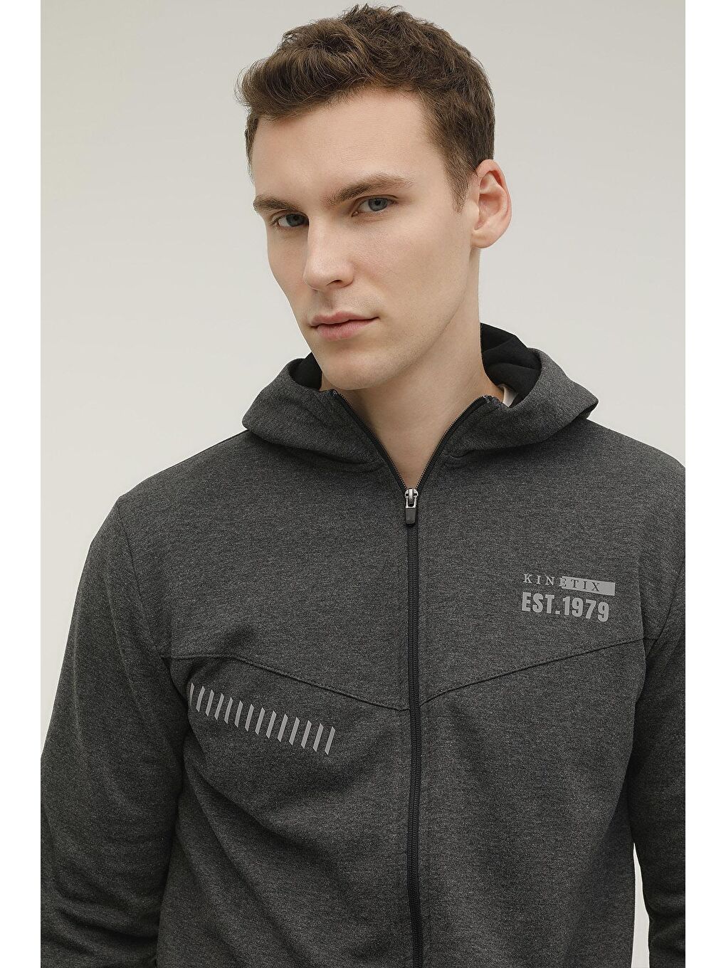 Gri Erkek Eşofman Üstü-4