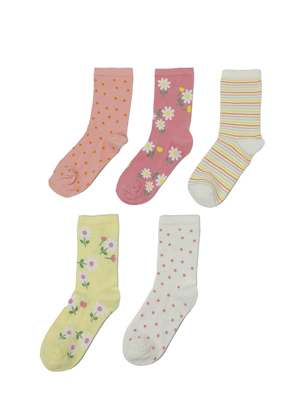 Karışık Çok Renkli Kız Çocuk Soket Çorap