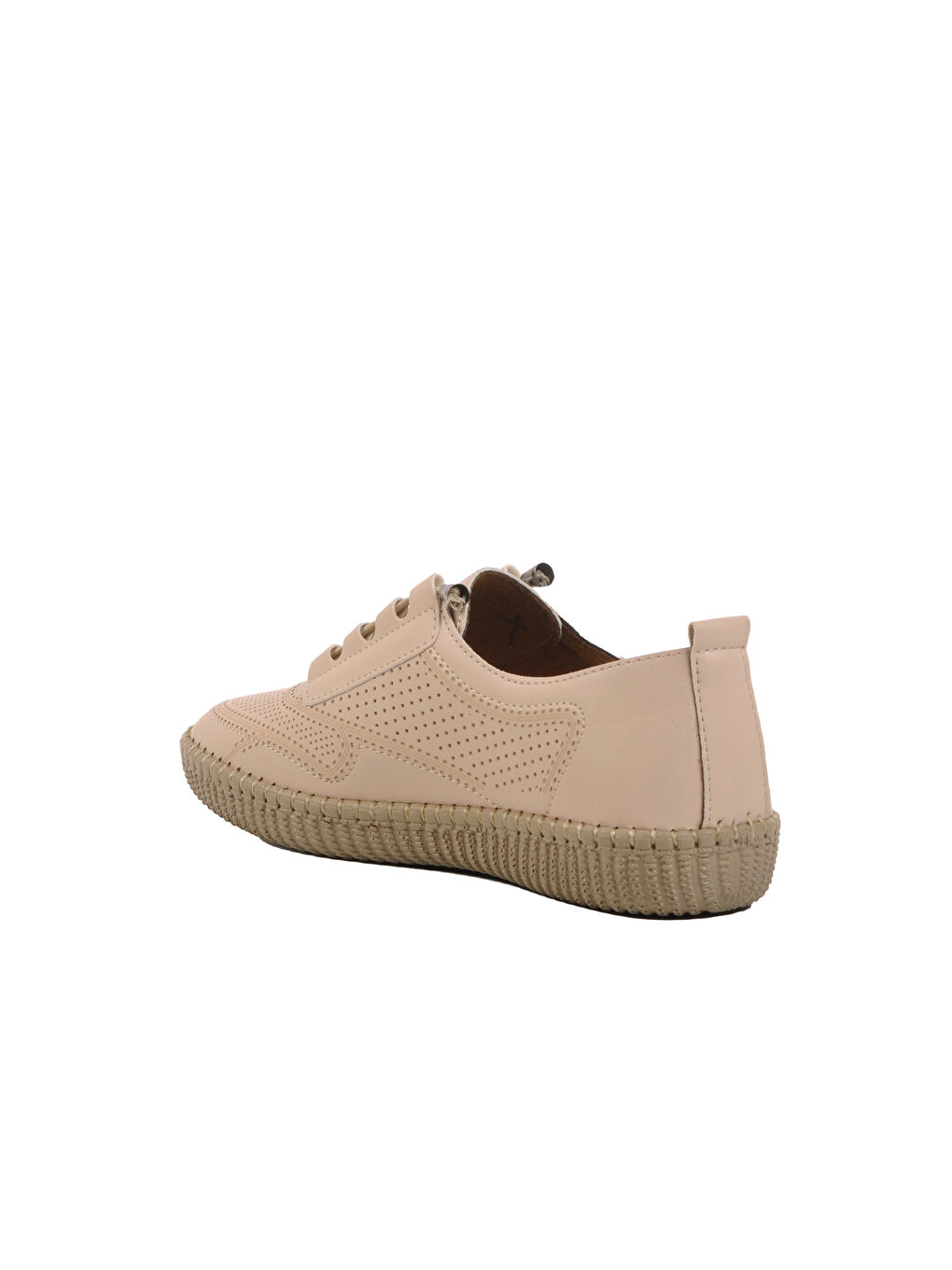 Bej Hafif Lastik Bağcıklı Kadın Casual Ayakkabı 651566 Z-3