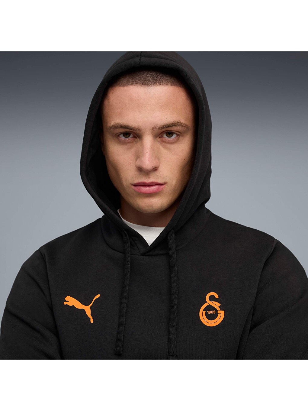 Siyah GALATASARAY FtblESSENTIALS Erkek Kapüşonlu SWEATSHIRT-4