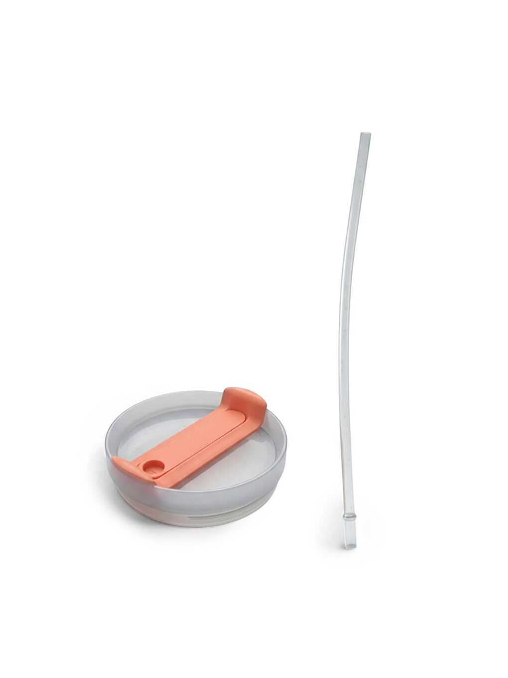 Pembe Vaha 1200 ml Termos Mug Kapağı ve Pipet Açık Somon