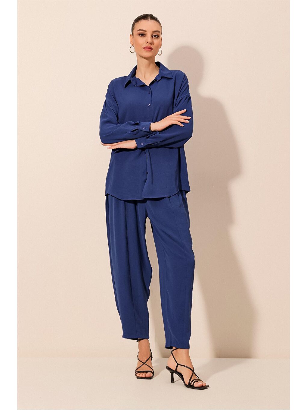 Mavi 6593 Oversize İkili Takım - Saks-2