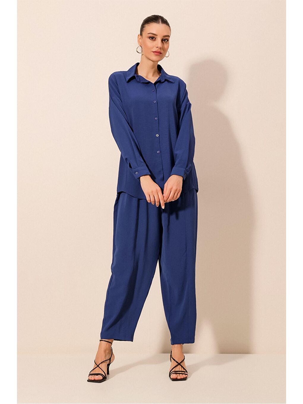 Mavi 6593 Oversize İkili Takım - Saks-4